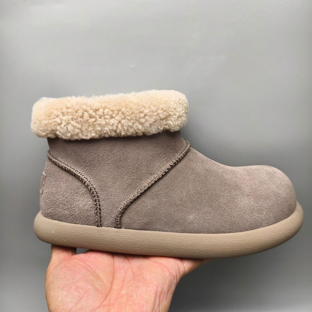 UGG Womens Gray Plush Snow Boots